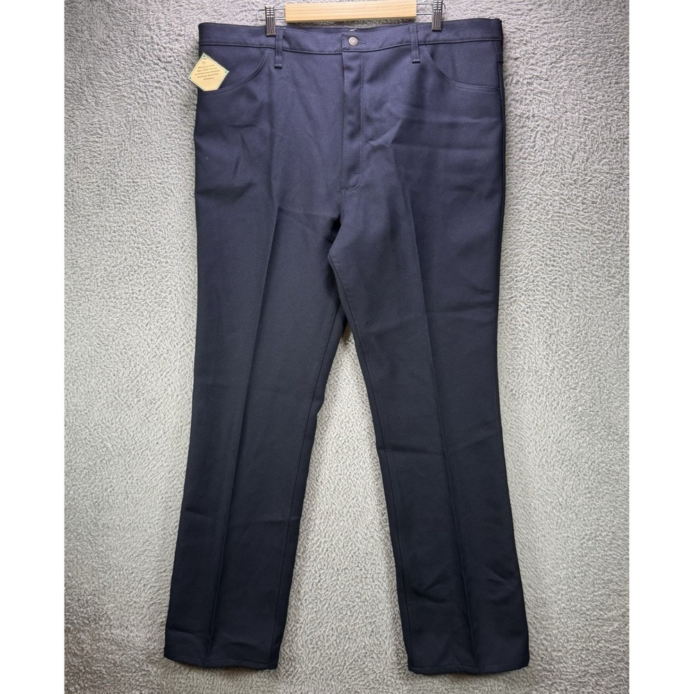 Vintage Wrangler Pants Mens 42x34 Blue Wrancher Disco Straight 82NY Disco NWT